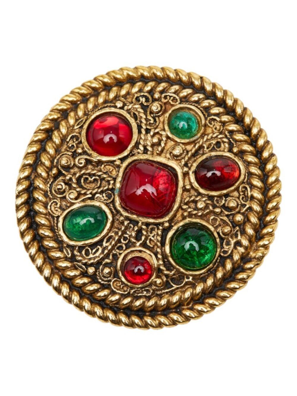 Chanel Round Brooch Gold #371431C63B